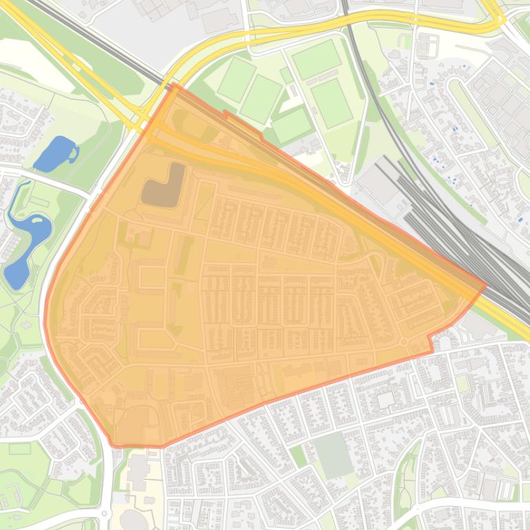 Kaart van de buurt Vastenavondkamp-Noord.