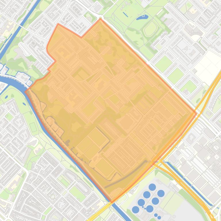 Kaart van de buurt Vechtzoom-zuid.