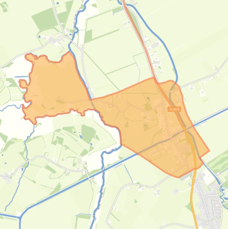 Kaart van de buurt Veele.