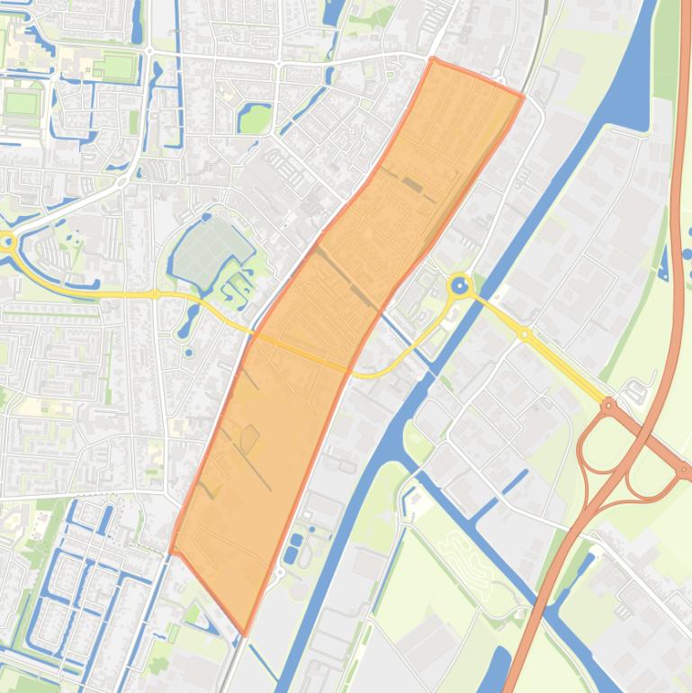 Kaart van de buurt Veendam en omgeving station.