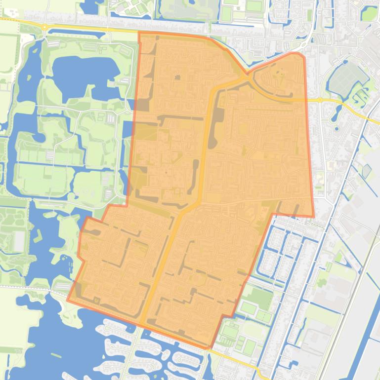 Kaart van de buurt Veendam-Sorghvliet.