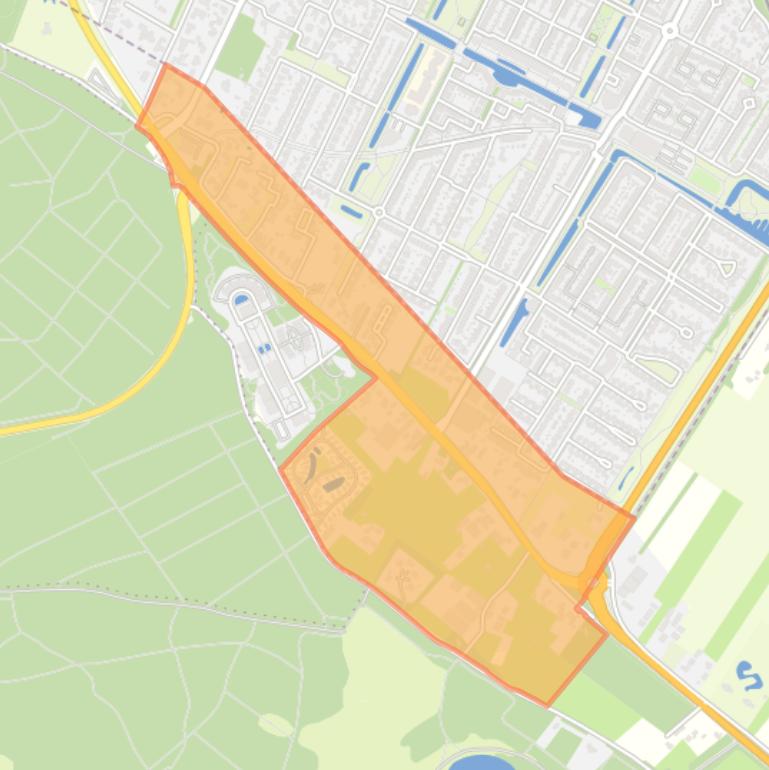 Kaart van de buurt Veeneind.