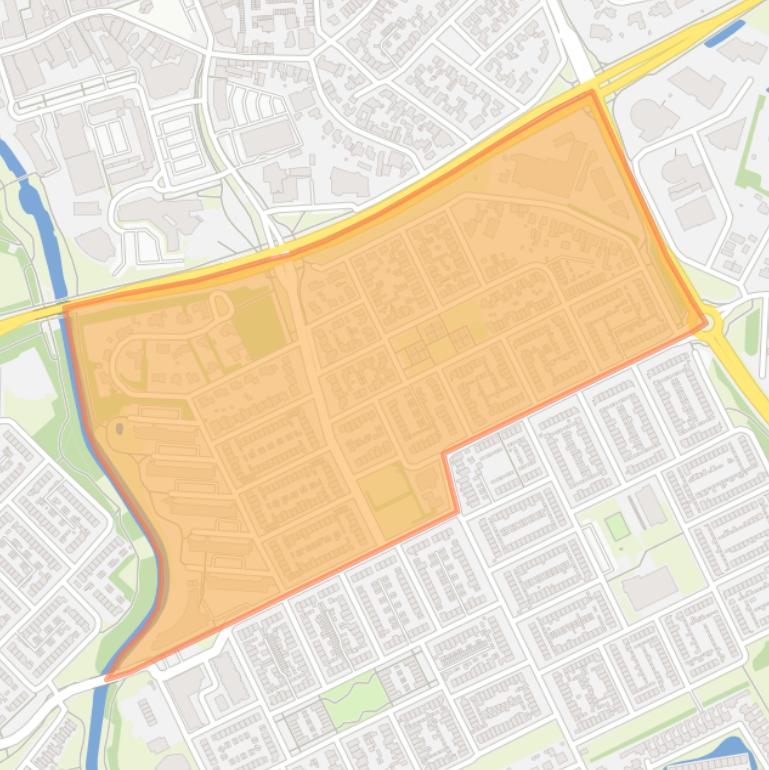 Kaart van de buurt Veghel Zuid 1.