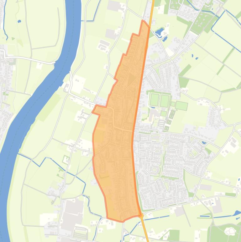 Kaart van de buurt Velden-West.