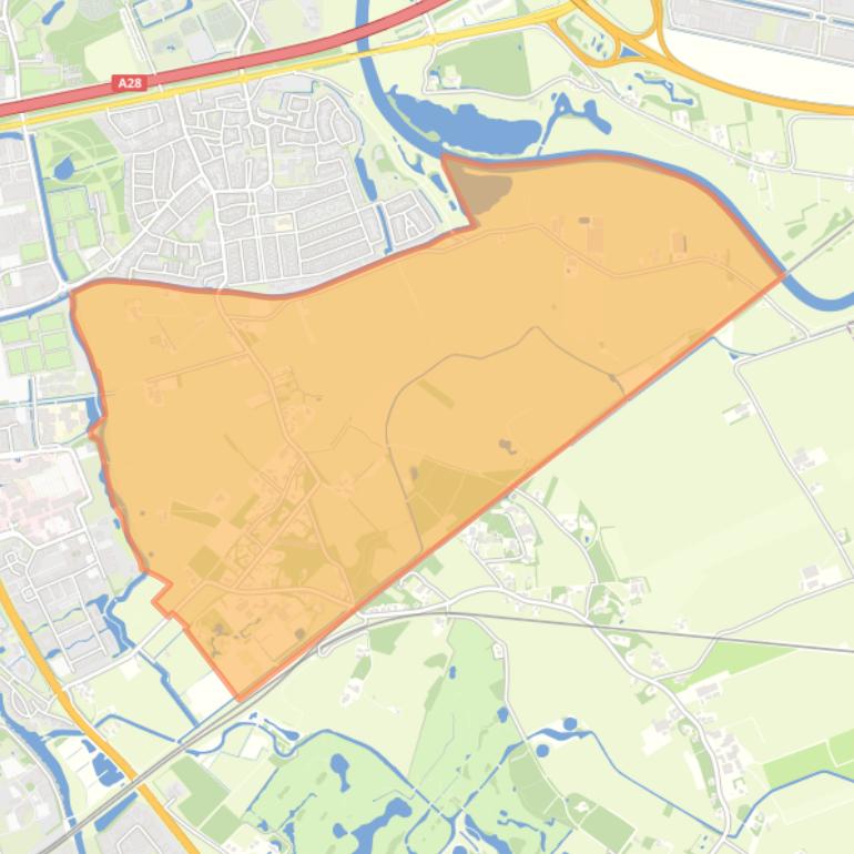 Kaart van de buurt Veldhoek.