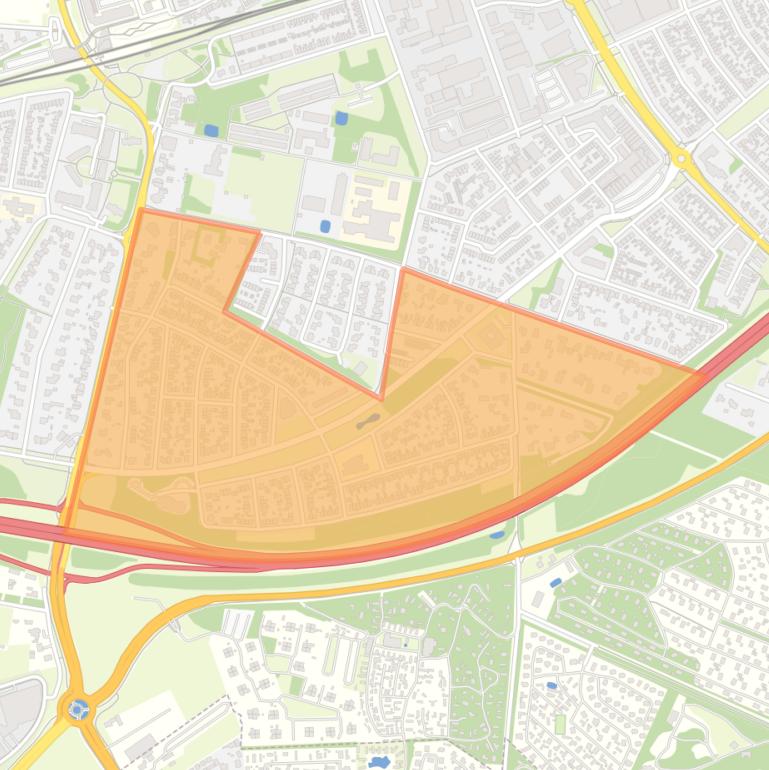 Kaart van de buurt Veldkamp.