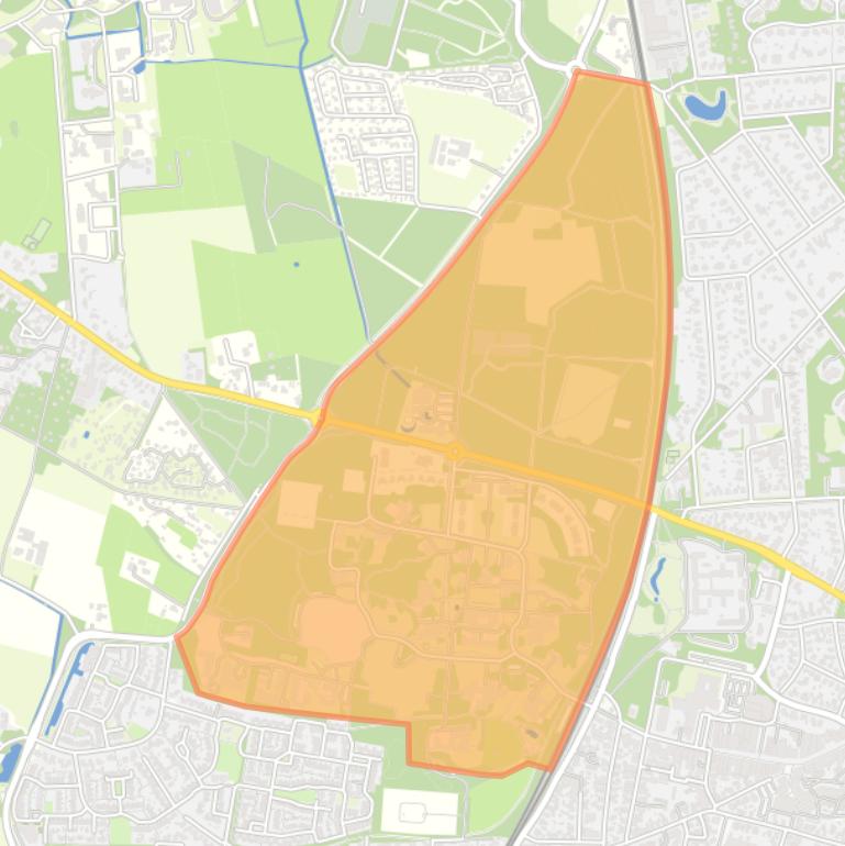 Kaart van de buurt Veldwijk.