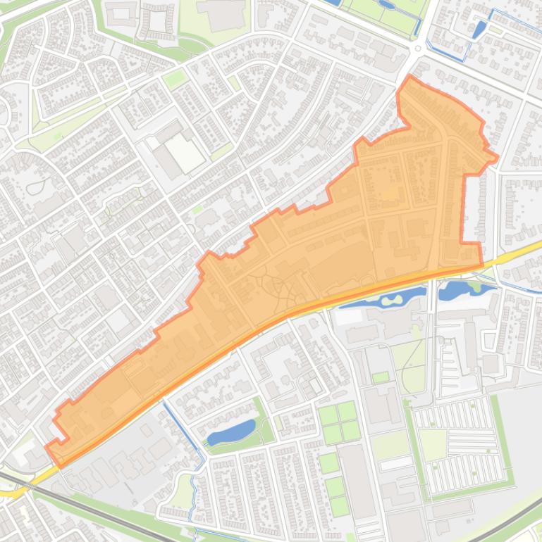 Kaart van de buurt Velperweg-Noord.