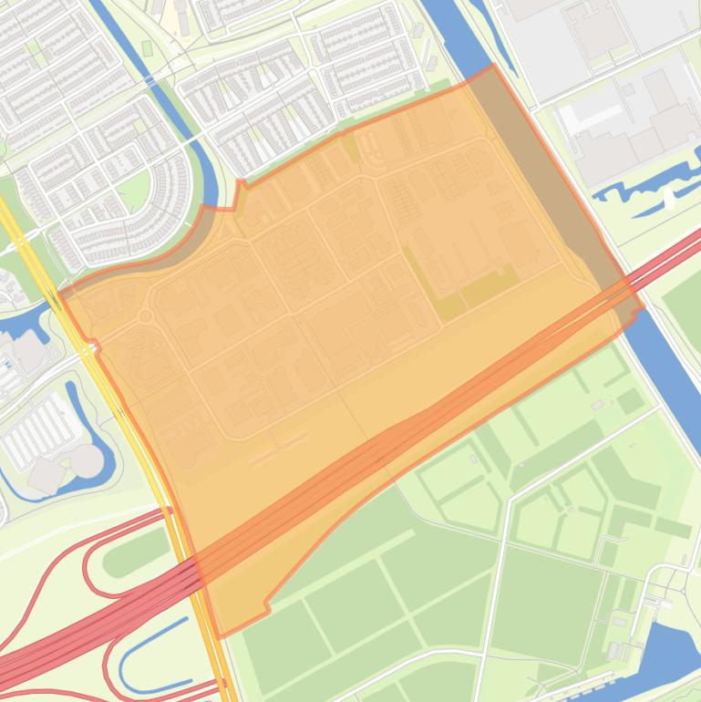 Kaart van de buurt Veluwsekant Oost.