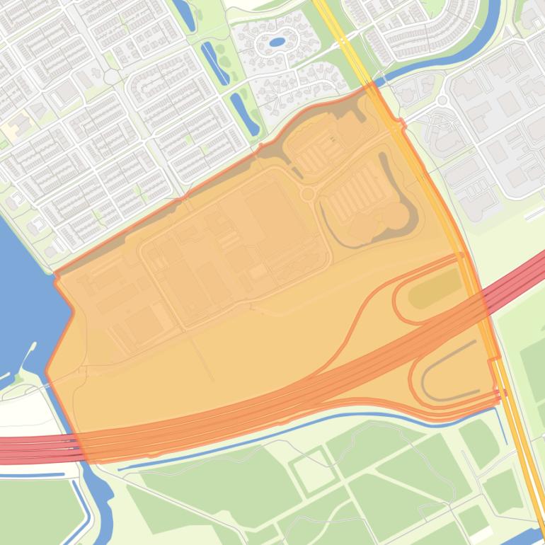 Kaart van de buurt Veluwsekant West.