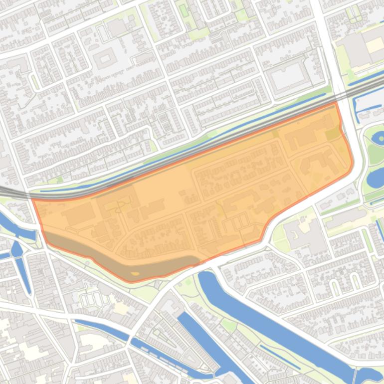 Kaart van de Venenlaankwartier - Buurt 11 03.