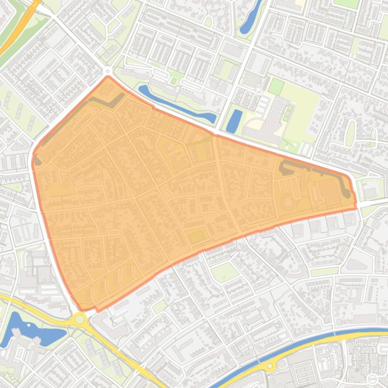 Kaart van de buurt Veningerland.