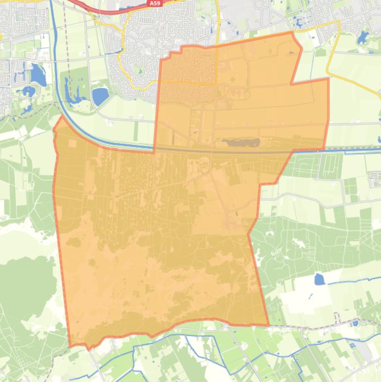 Kaart van de buurt Venne-Oost.