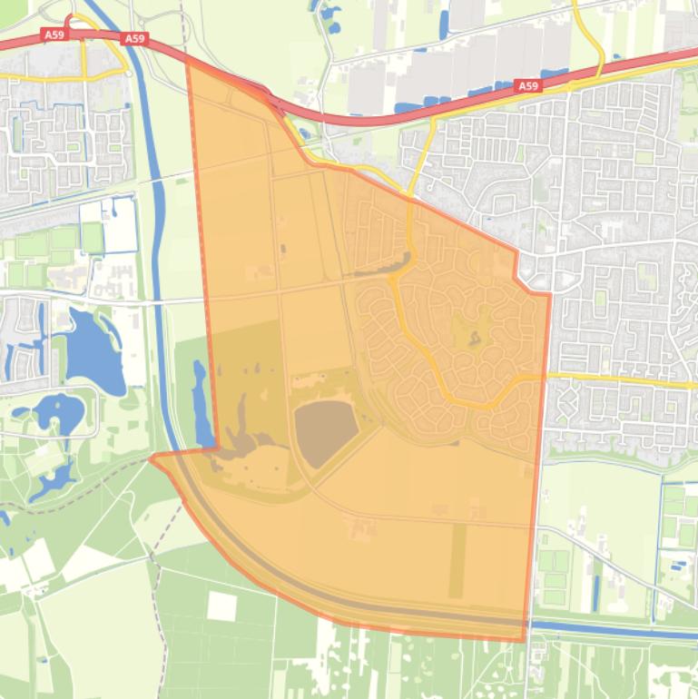 Kaart van de buurt Venne-West.