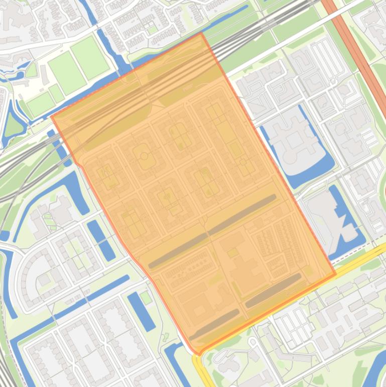 Kaart van de buurt Venserpolder-Oost.