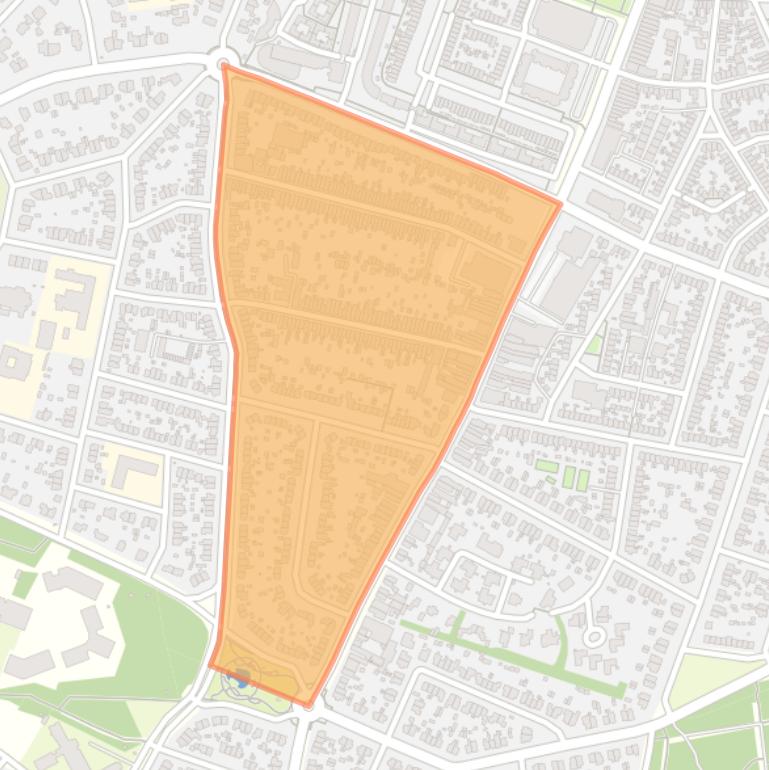 Kaart van de buurt Verhoevenstraat en omgeving.