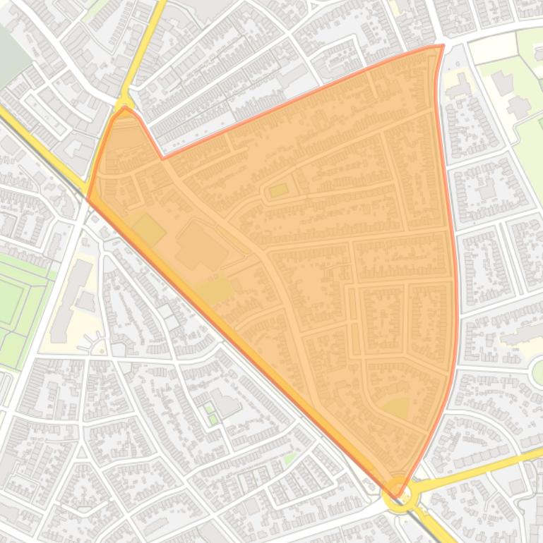 Kaart van de buurt Vermeerkwartier-West.