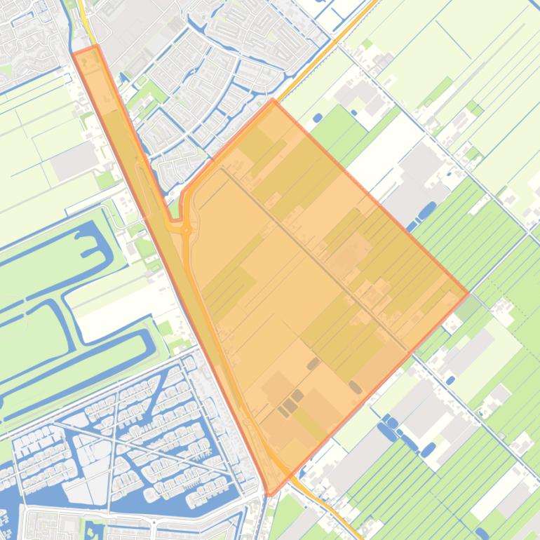 Kaart van de buurt Verspr. bebouwing Zevenhuizen I.