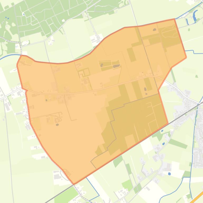 Kaart van de buurt Verspr huizen Brokkenbroek en Laar.
