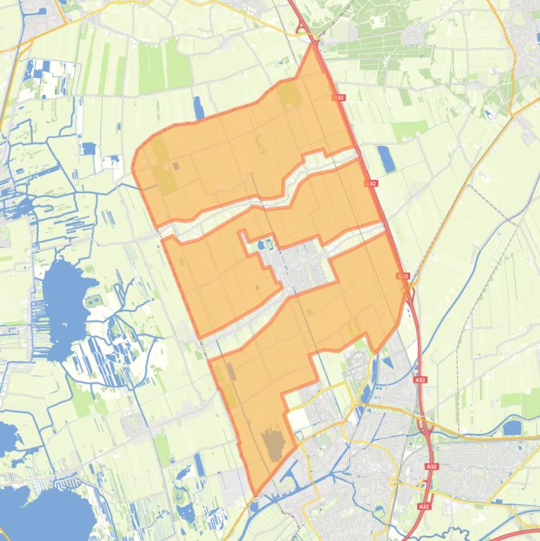 Kaart van de buurt Verspreid gebied Nijeveen.