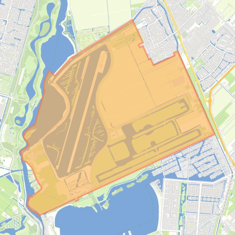 Kaart van de buurt Verspreide bebouw. Eendragtspolder.