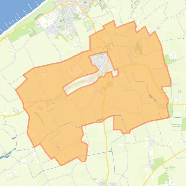 Kaart van de buurt Verspreide huizen Aagtekerke.