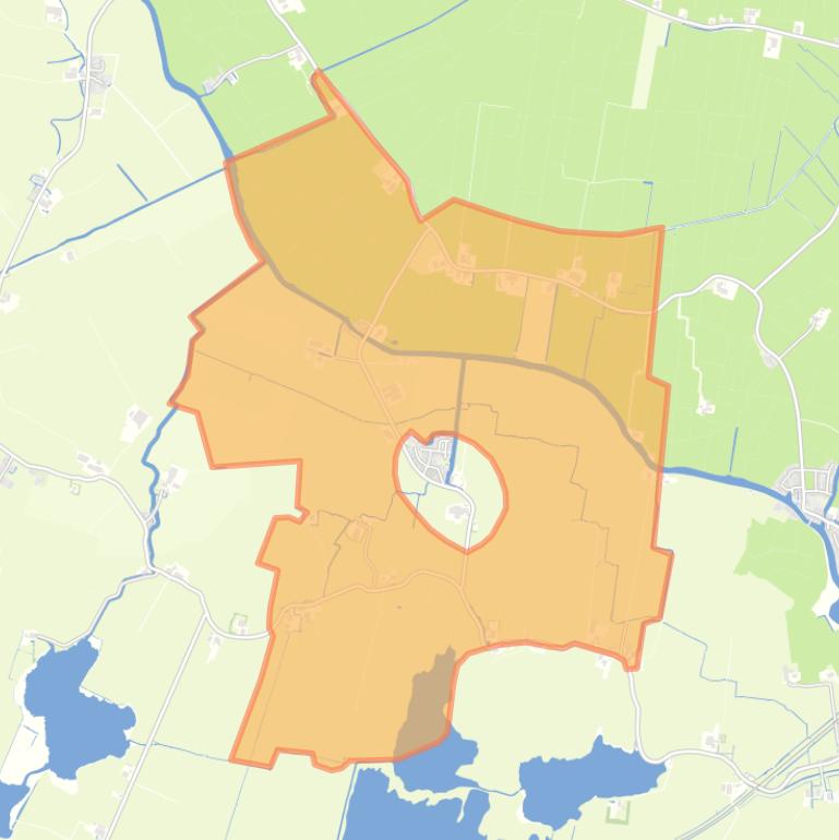 Kaart van de buurt Verspreide huizen Abbega.