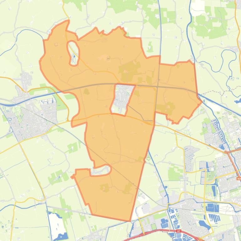 Kaart van de buurt Verspreide huizen Aduard.