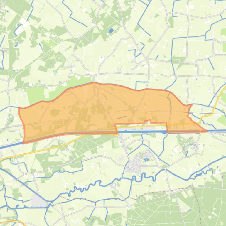 Kaart van de buurt Verspreide huizen Almen ten noorden van Twentekanaal.