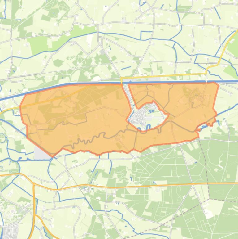 Kaart van de buurt Verspreide huizen Almen ten zuiden van Twentekanaal.