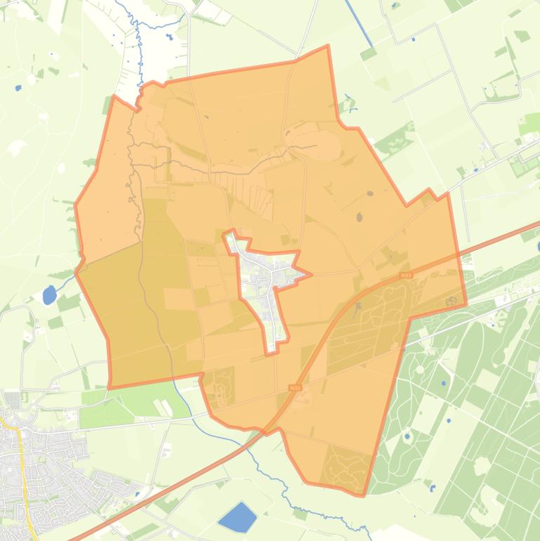 Kaart van de buurt Verspreide huizen Anderen.