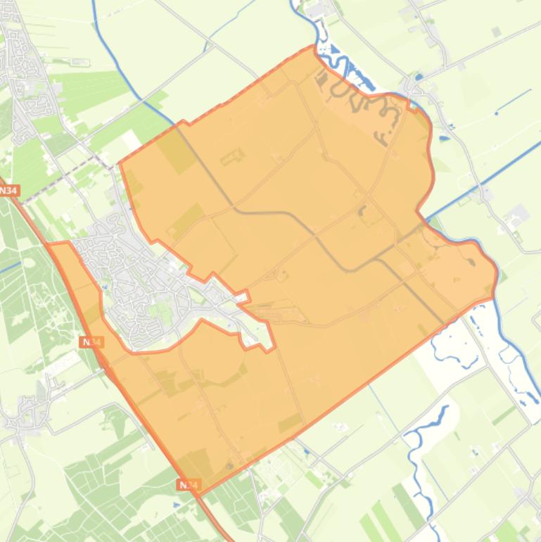 Kaart van de buurt Verspreide huizen Annen.