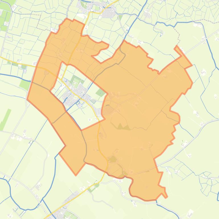 Kaart van de buurt Verspreide huizen Arum.