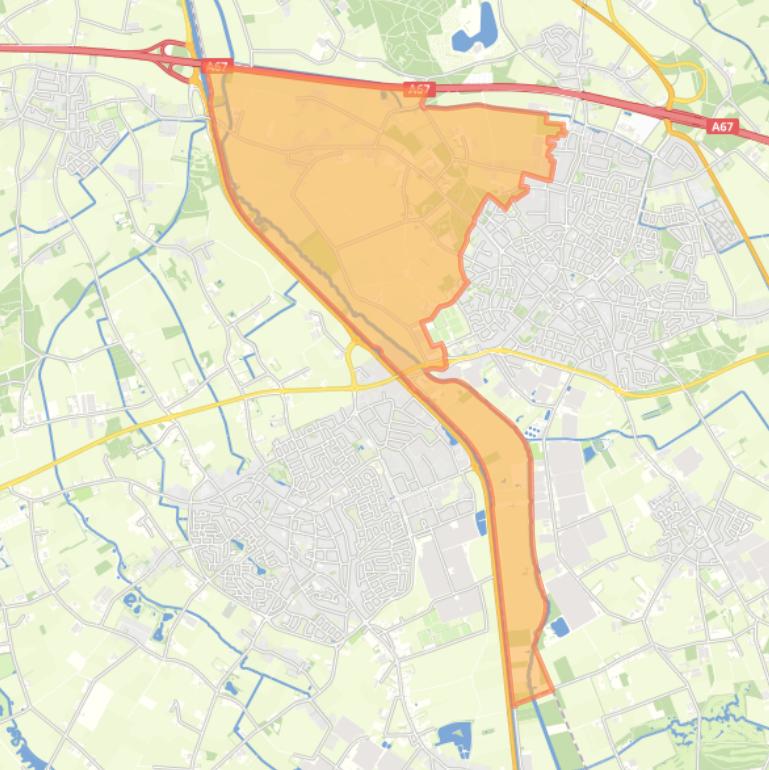 Kaart van de buurt Verspreide huizen Asten west.