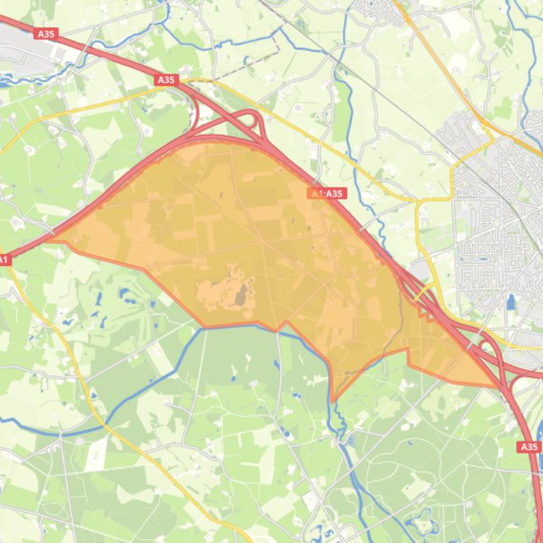 Kaart van de buurt Verspreide huizen Azelo.