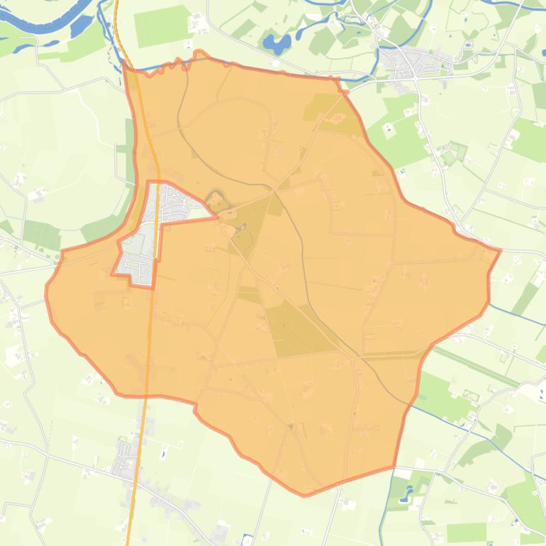 Kaart van de buurt Verspreide huizen Baak.