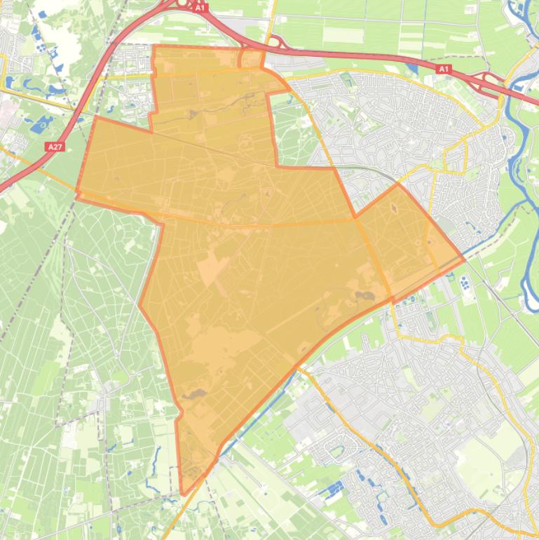 Kaart van de buurt Verspreide huizen Baarn.