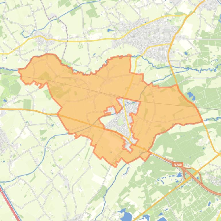 Kaart van de buurt Verspreide huizen Baexem.