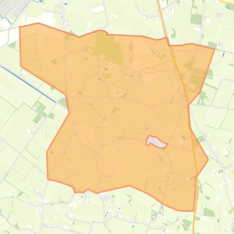 Kaart van de buurt Verspreide huizen Barlo.