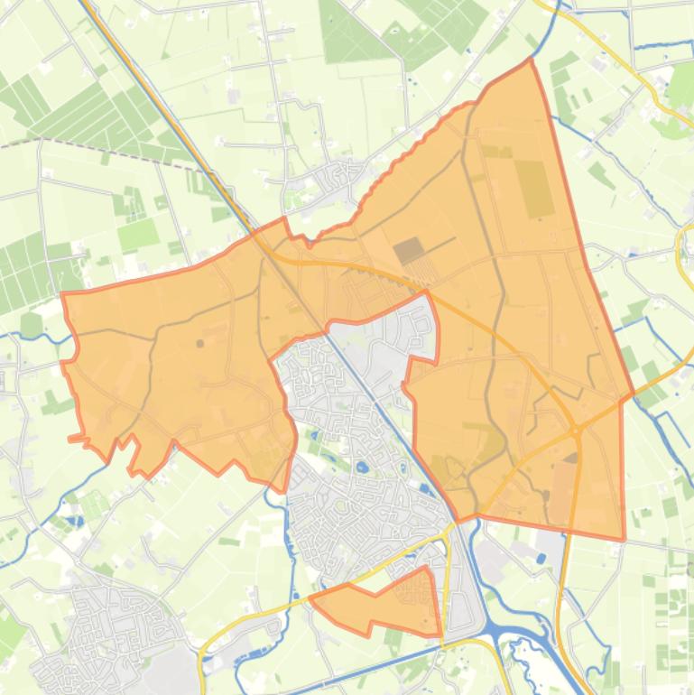 Kaart van de buurt Verspreide huizen Beek en Donk.