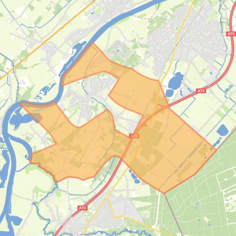 Kaart van de buurt Verspreide huizen.