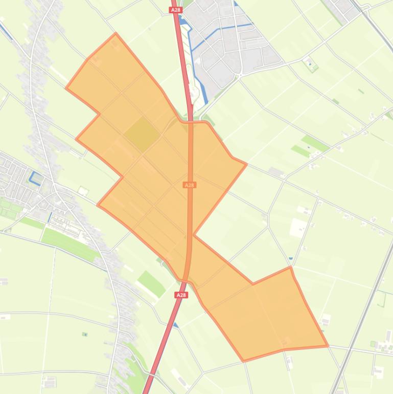 Kaart van de buurt Verspreide huizen Bisschops- en Munnikenslag.