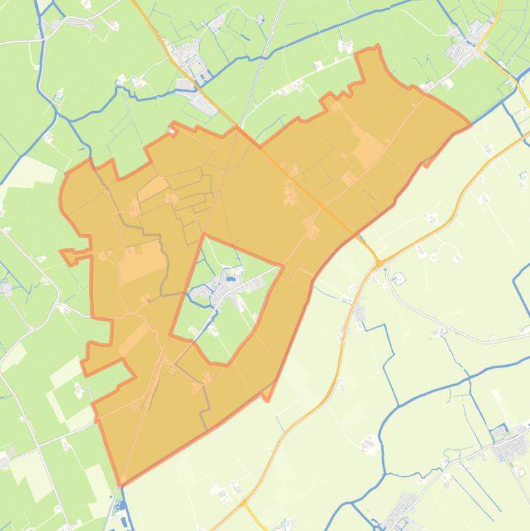 Kaart van de buurt Verspreide huizen Boazum.