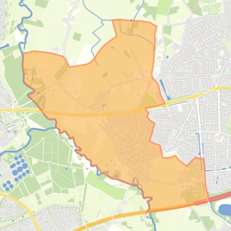 Kaart van de buurt Verspreide huizen Boord Opwetten.