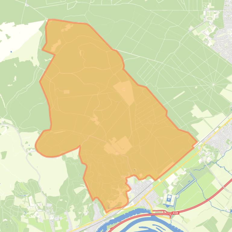 Kaart van de buurt Verspreide huizen bosgebied De Steeg.