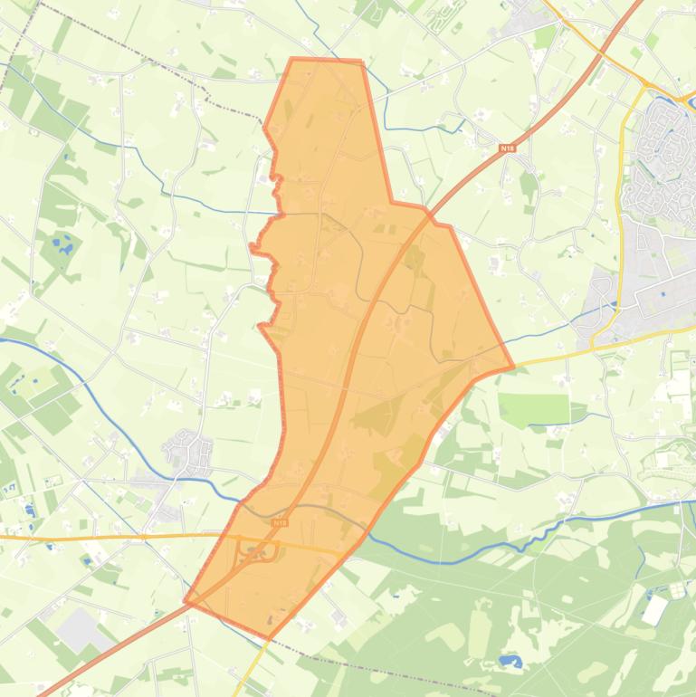 Kaart van de buurt Verspreide huizen Brammelo.