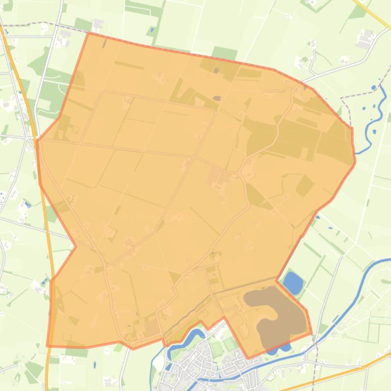 Kaart van de buurt Verspreide huizen Bredevoort.