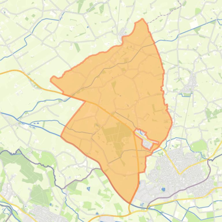 Kaart van de buurt Verspreide huizen Breedenbroek.