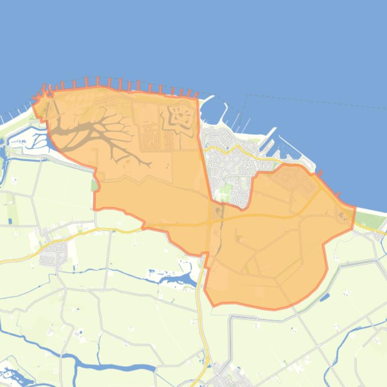 Kaart van de buurt Verspreide huizen Breskens.