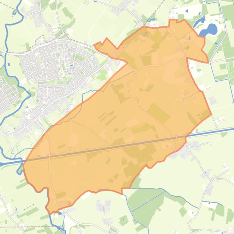 Kaart van de buurt Verspreide huizen Breugel.